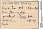 Etiketten zu Korund (Sternsaphir) (NHMW-MIN-Aa1226)
